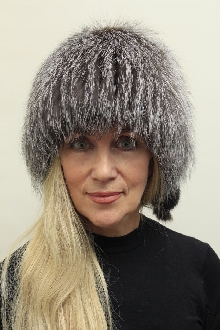 Модная шапка из  чернобурки 8522Э