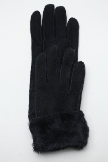 Перчатки кожаные черные 11522Ю2